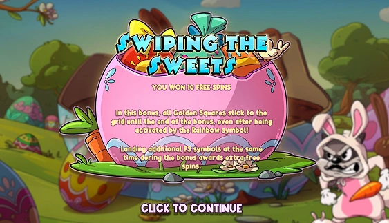 Swiping the Sweets Bonus Game